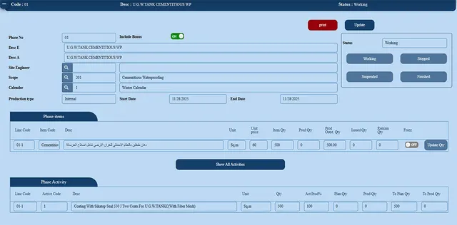 Project specification "Add Phases"
